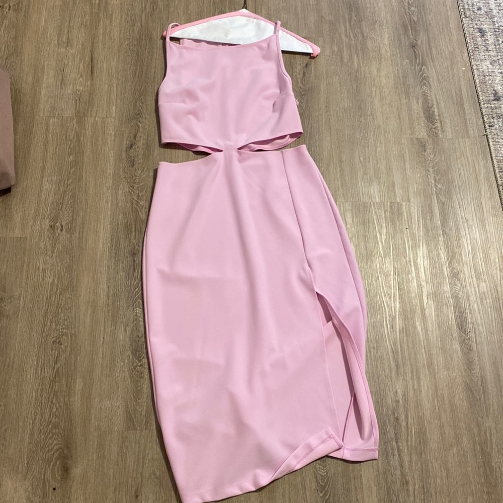 Boat Neck Dress with Side Cut Outs - Picture 2 of 4